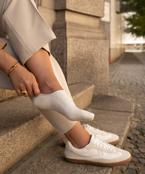 FALKE no-show socks worn with trainers